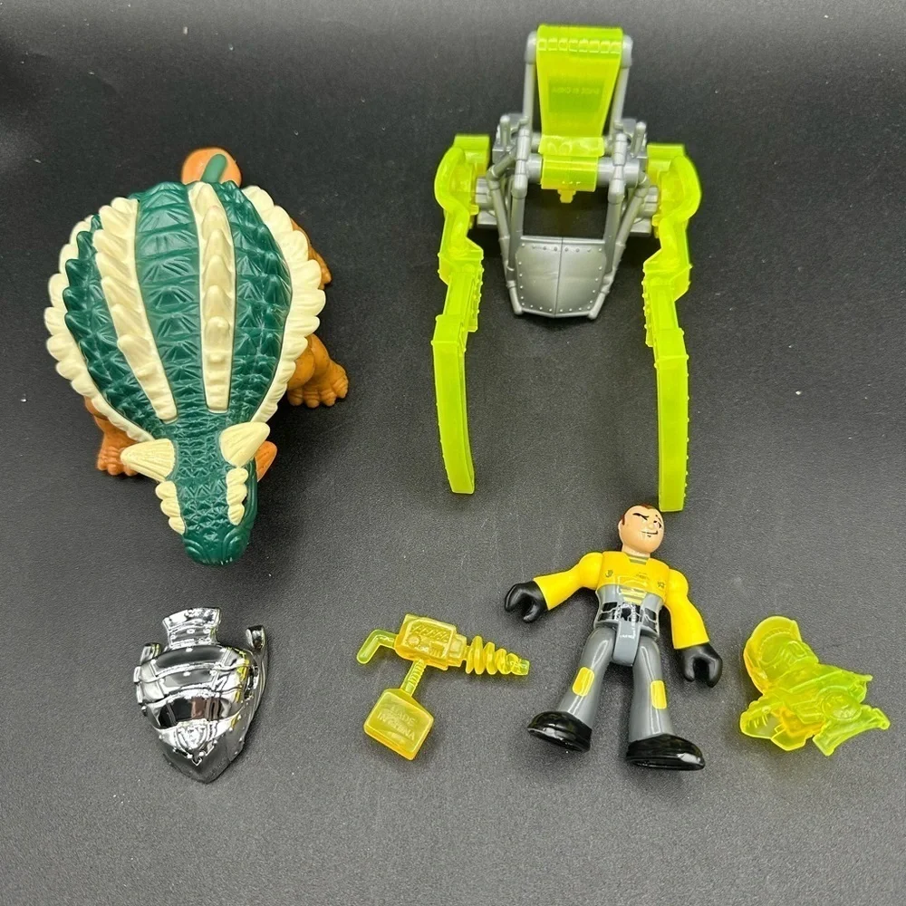 Imaginext Dino playset Dino Riders Ankylosaurus Dinosaur Battle Armor & Figure